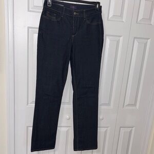 NYDJ Women's Dark Indigo Marilyn Straight Jeans Size 8 Excellent condition